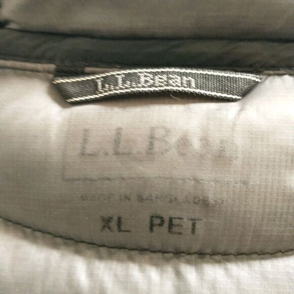 LL Bean Puffer Jacket Women XLPetite Gray 850 Down Pertex Quantum Downtek Packab - Picture 8 of 11